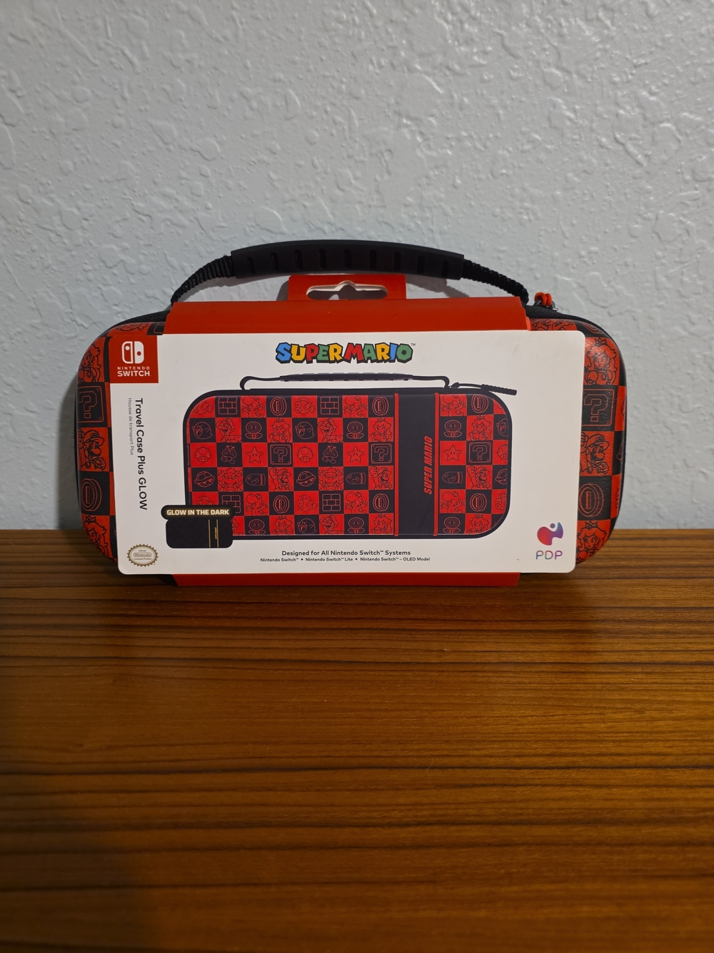 Nintendo Super Mario Red and Black Travel Case for Switch
